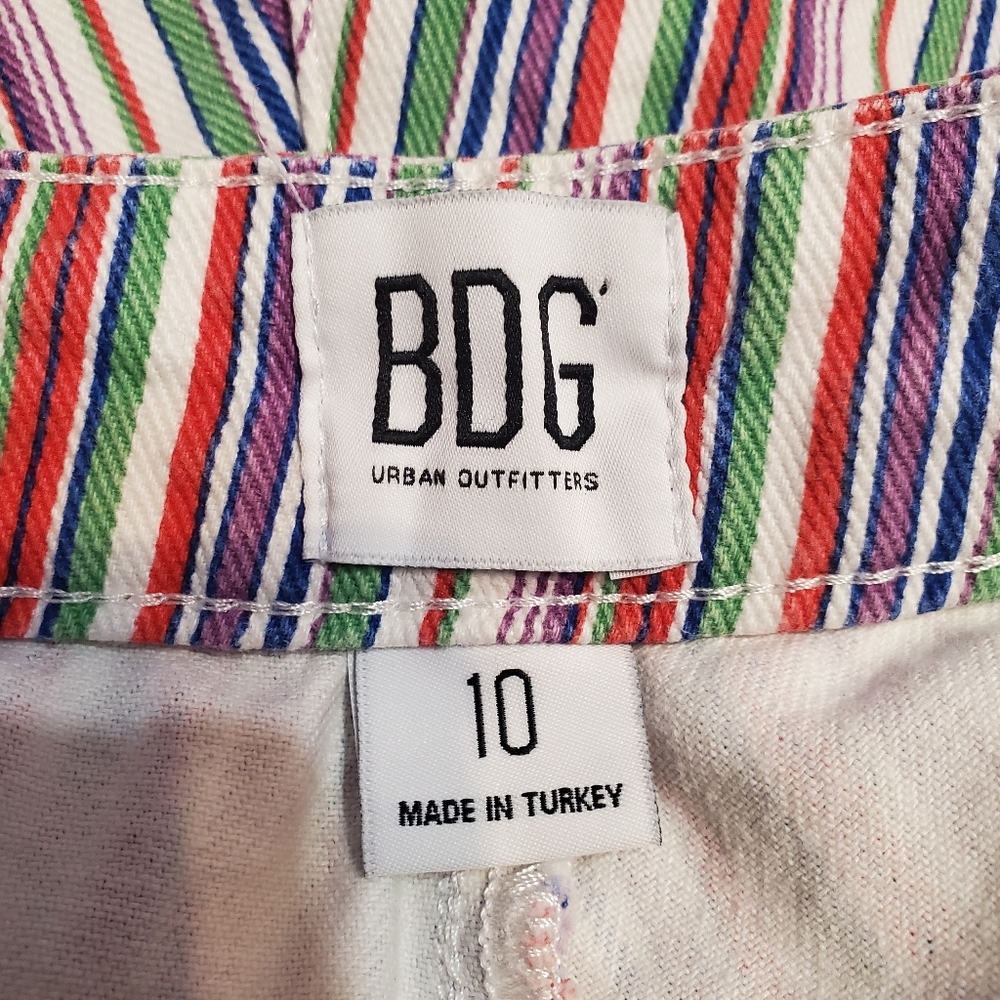 BDG Urban Outfitters Women's Striped Cotton Retro Lisbon Shorts 10 - Picture 7 of 8